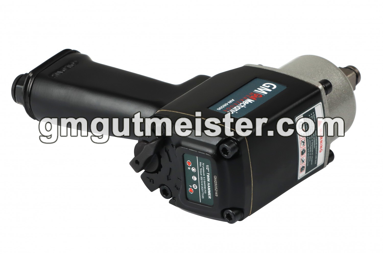 КЛЮЧ (ГАЙКОВЕРТ) ПНЕВМАТИЧНИЙ GUT MECHANIC 1/2" 850NM 9000 ОБ/ХВ L-144MM AW08590 - фото 9